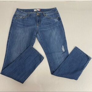 Cabi Slim Distressed Medium Wash Boyfriend Jeans size 6
